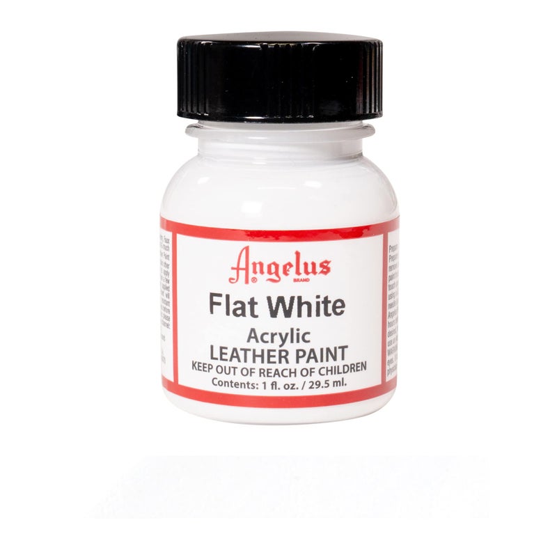 Angelus Brand Acrylic Leather Paint Waterproof 1oz - Flat Black & Flat White Duo - Image 3
